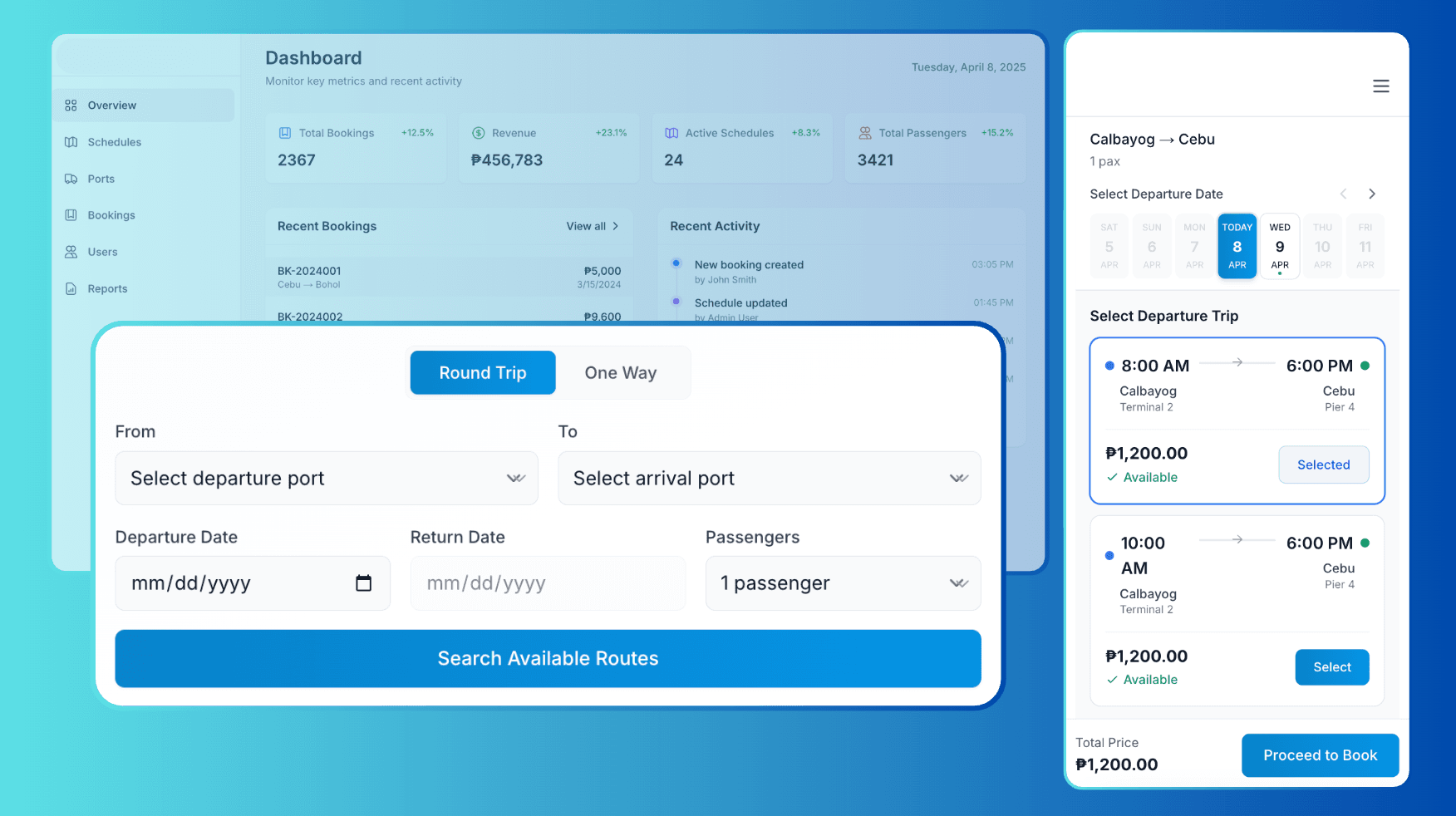 Integrated Ferry Booking preview